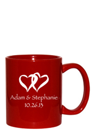 11 oz personalized coffee mug - vibrant red11 oz personalized coffee mug - vibrant red